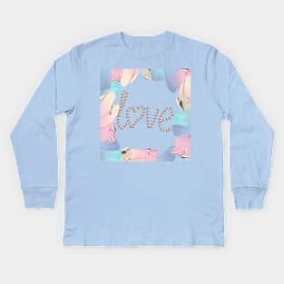 Love in pastel colors Kids Long Sleeve T-Shirt